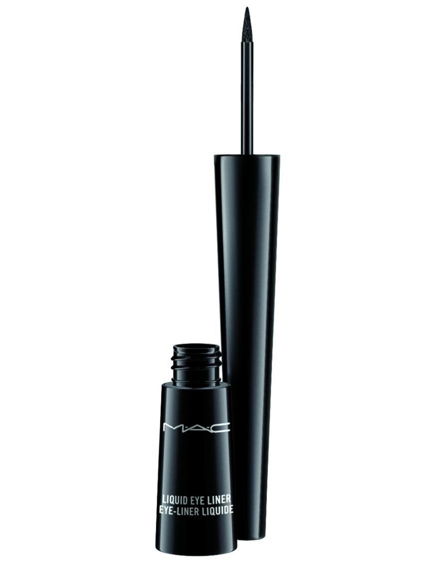 „Liquid Eye Liner“ von Mac, in „Boot Black Black“, ca. 22 Euro
