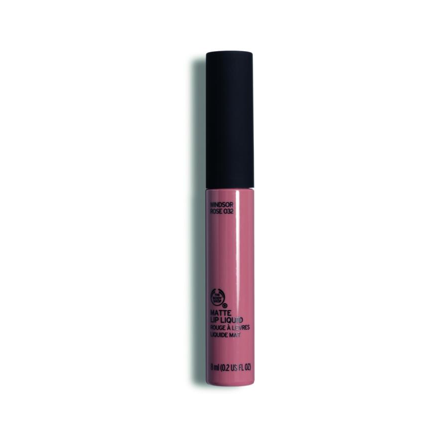 „Matte Lip Liquid“-Lipgloss von The Body Shop, in „Windsor Rose“, ca. 9 Euro