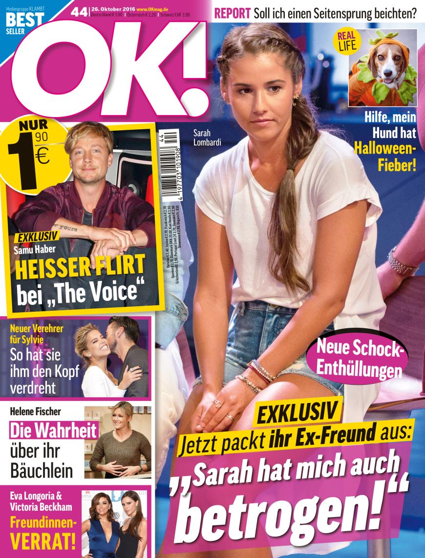 Die OK! mit der Coverstory zu Sarah Lombardi erscheint am 26. Oktober.