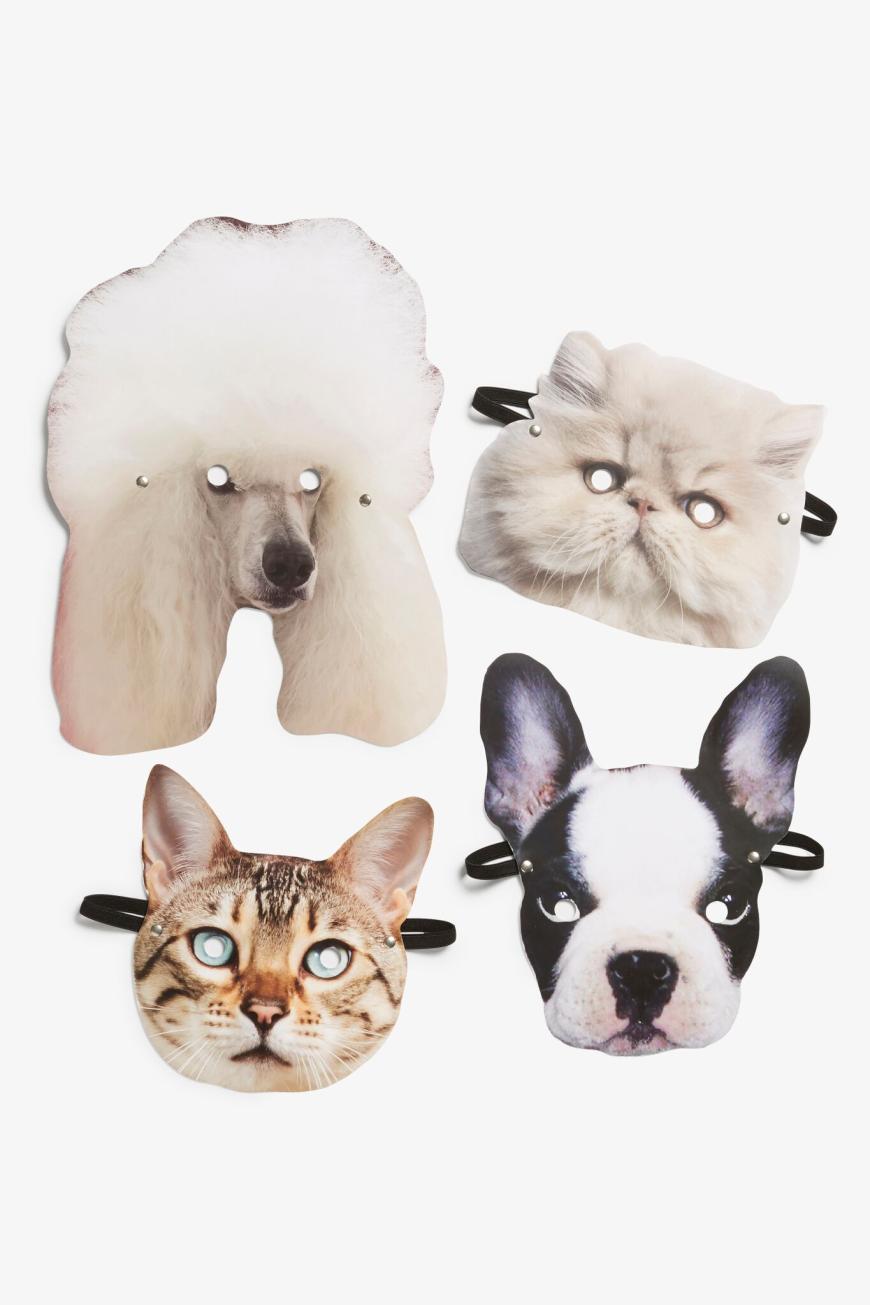 An Halloween kann jetzt jeder zum niedlichen Lieblingshaustier werden. Tiermasken von Monki, knapp 6 Euro - HIER shoppen.
