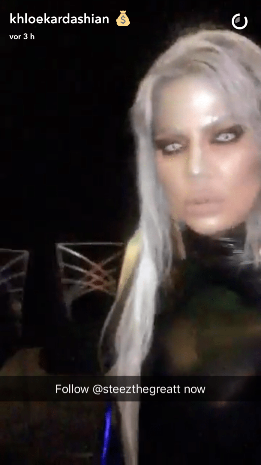 Khloé Kardashian präsentierte ihr Halloween-Kostüm auf Snapchat.
