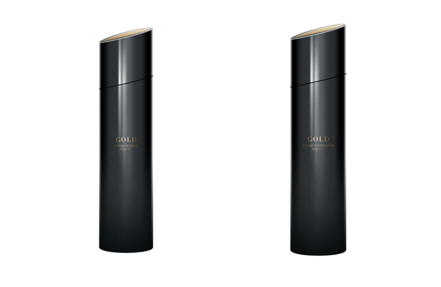 Glanzvolle Zeiten stehen uns bevor - mit dem Haarpflege-Set der dänischen friseurexklusiven Marke Gold Haircare. Das Duo, bestehend aus Shampoo und Conditioner, ist sulfat- und parabenfrei, ohne Tierversuche und aus nachhaltigen Rohstoffen hergestellt. Dabei werden essentielle Öle, Pflanzenextrakte und natürliche Antioxidantien verwendet. Repair Shampoo, 250 ml – 19 Euro, Repair Conditioner, 250 ml – 20 Euro