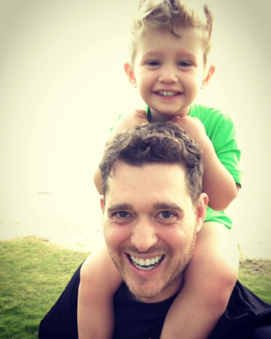 Michael Bublé mit seinem großen Schatz, dem kleinen Noah