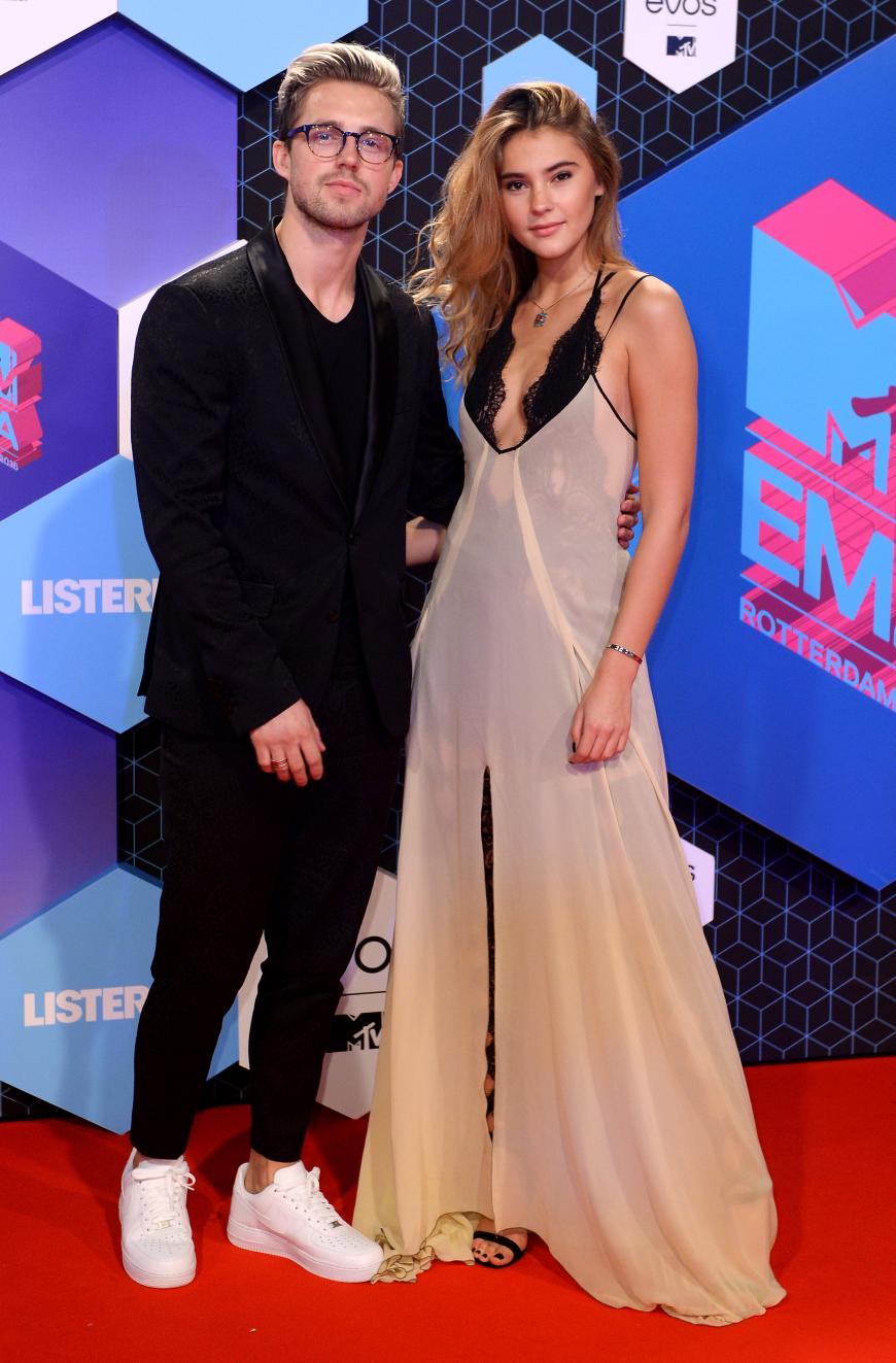 Die deutsche Beauty brachte zur Unterstützung ihren Boyfriend Marcus Butler mit.