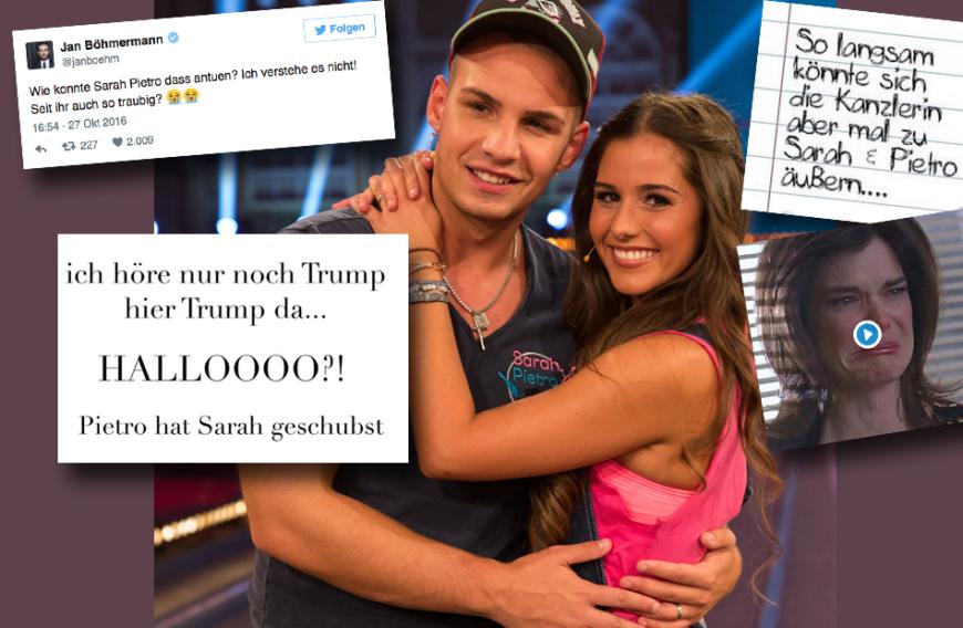 Nach der Trennung des Traumpaares Sarah und Pietro Lombardi fluten Tweets und Memes das Netz.