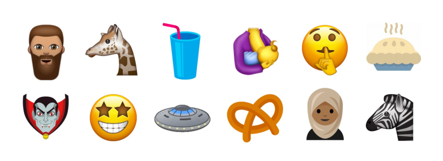 Brezel, Giraffe, stillende Frau und mehr: Das ist eine Auswahl der 51 Emojis für Unicode 10.0.