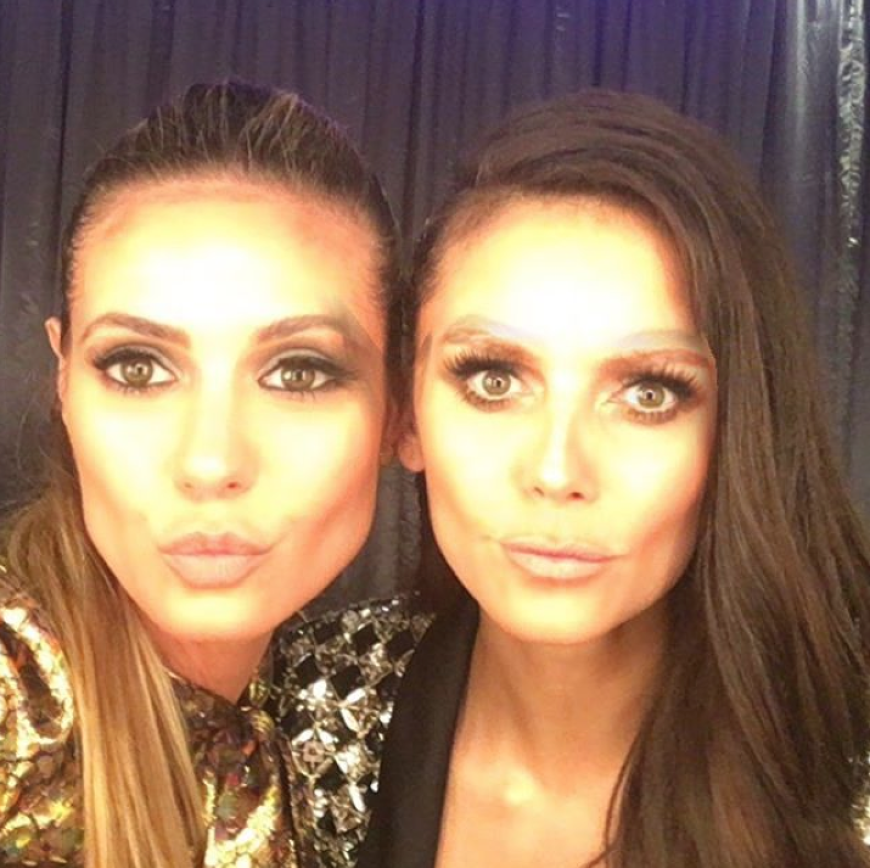 Faceswap-Time: Heidi Klum und Nina Dobrev könnten glatt als Schwestern durchgehen.