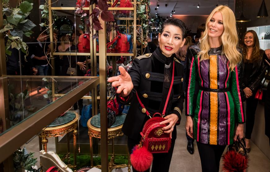 Sung Joo Kim mit dem anderen deutschen Export-Schlager Claudia Schiffer