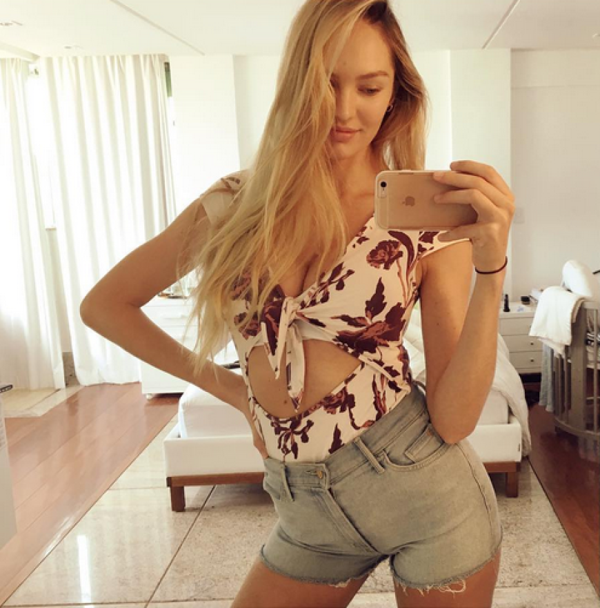 Babybauch adé: Candice Swanepoel ist wieder in Topform.