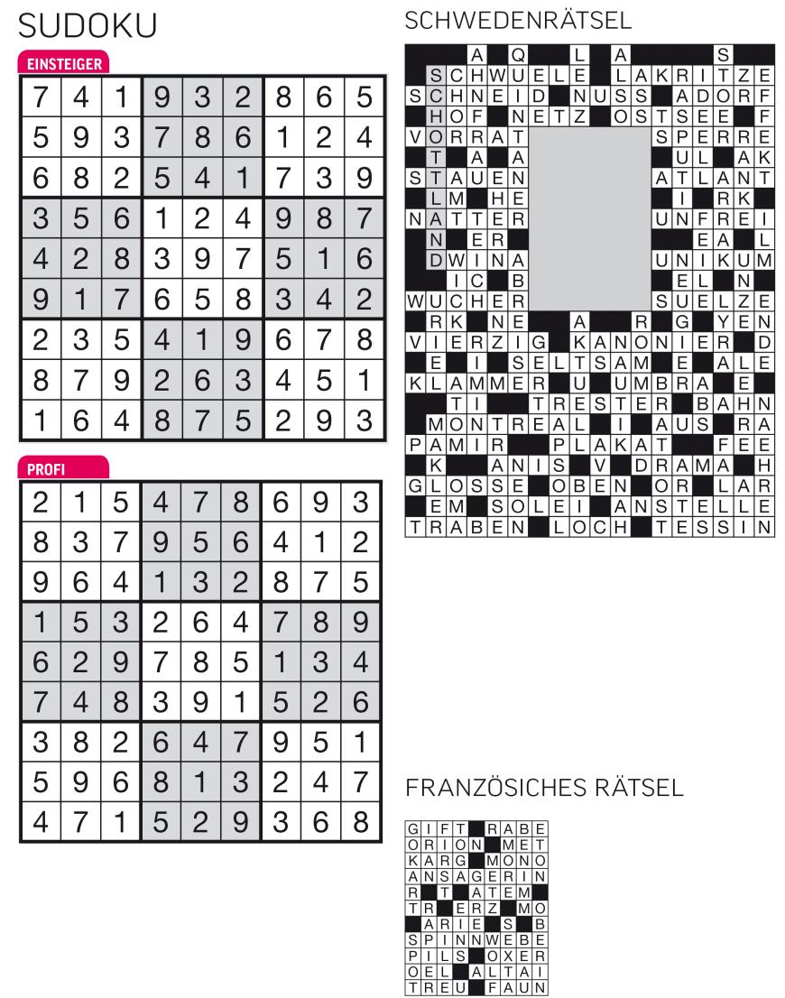 Sudoku- und Rätselauflösung ab Magazin 01/2015 - Bild 87