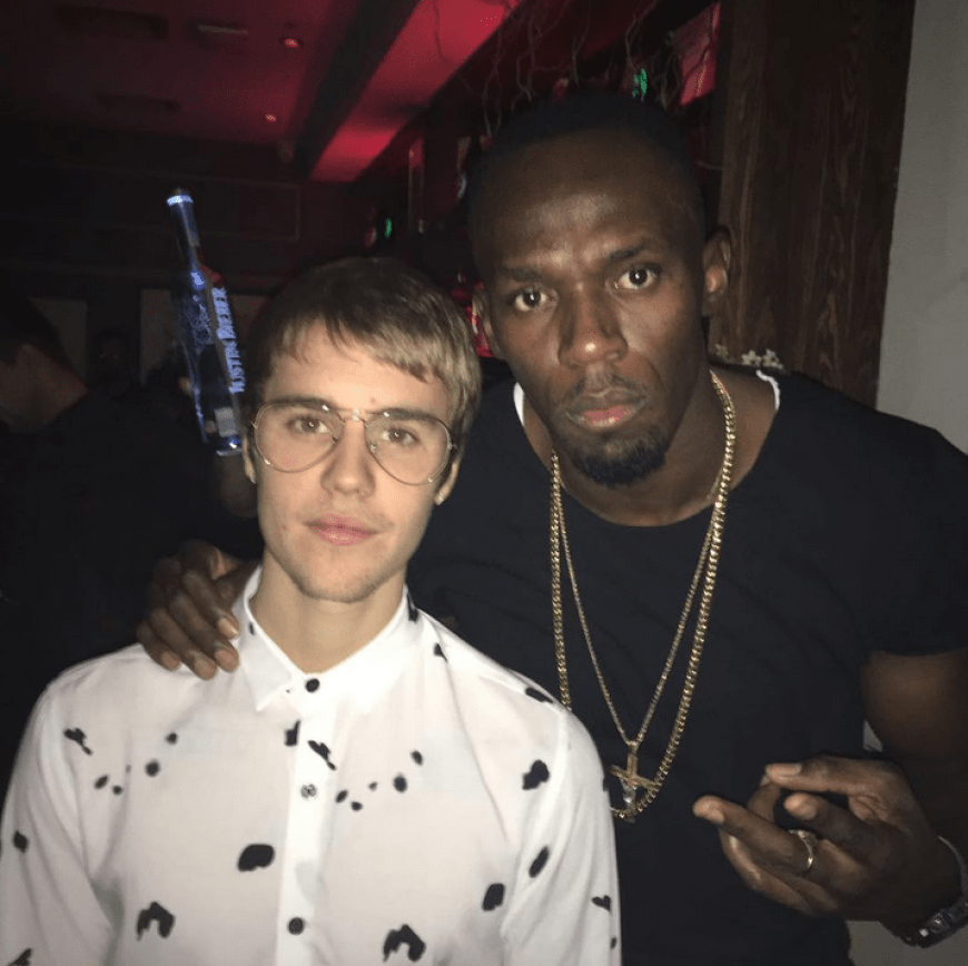 Justin Bieber feierte den Film des Sprint-Olympiasiegers Usain Bolt in London.