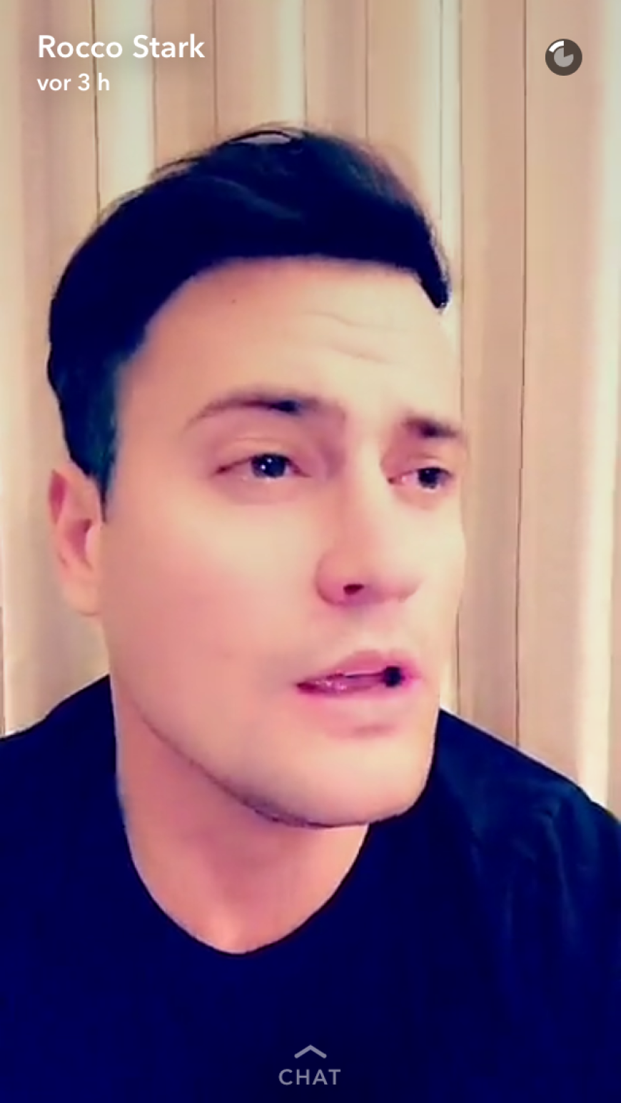 Auch Rocco postete ein Video, indem er in Tränen ausbricht. Zufall?