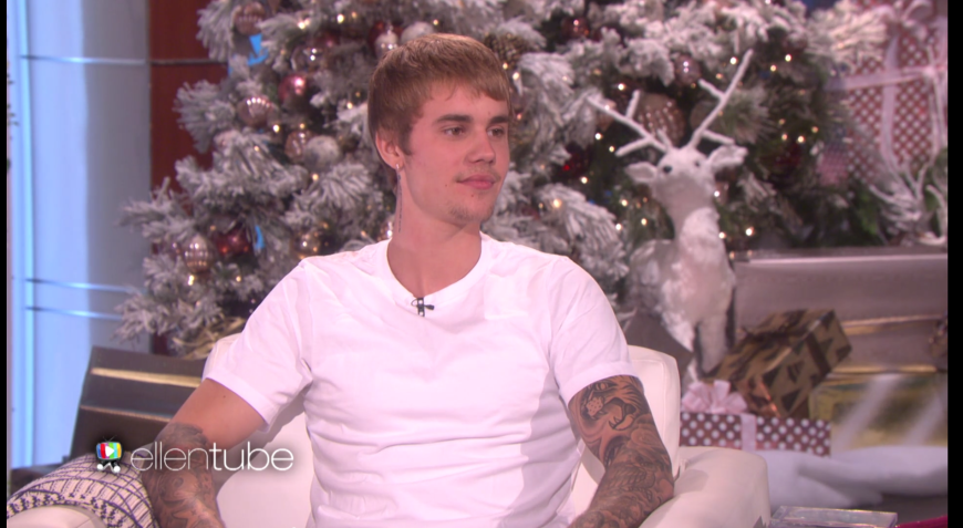 Justin Bieber zu Gast bei Ellen DeGeneres.