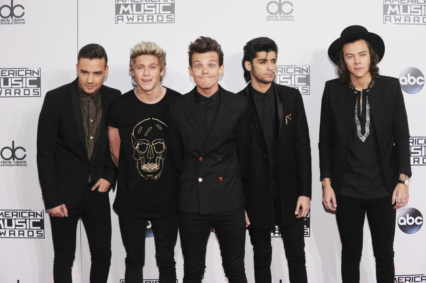 Liam Payne (l.) mit seinen Bandkollegen von