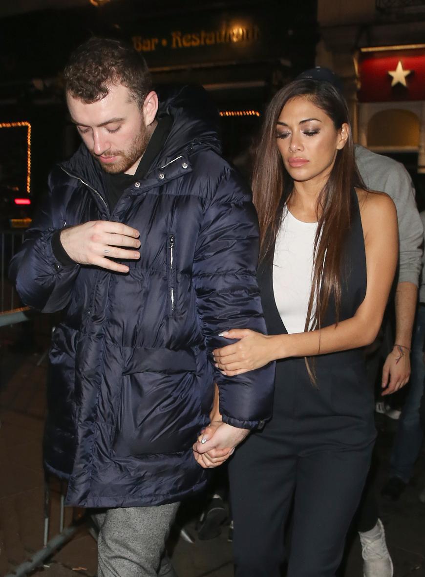 Sam Smith und Nicole Scherzinger beim Verlassen des Londoner Clubs „Cirque le Soir“