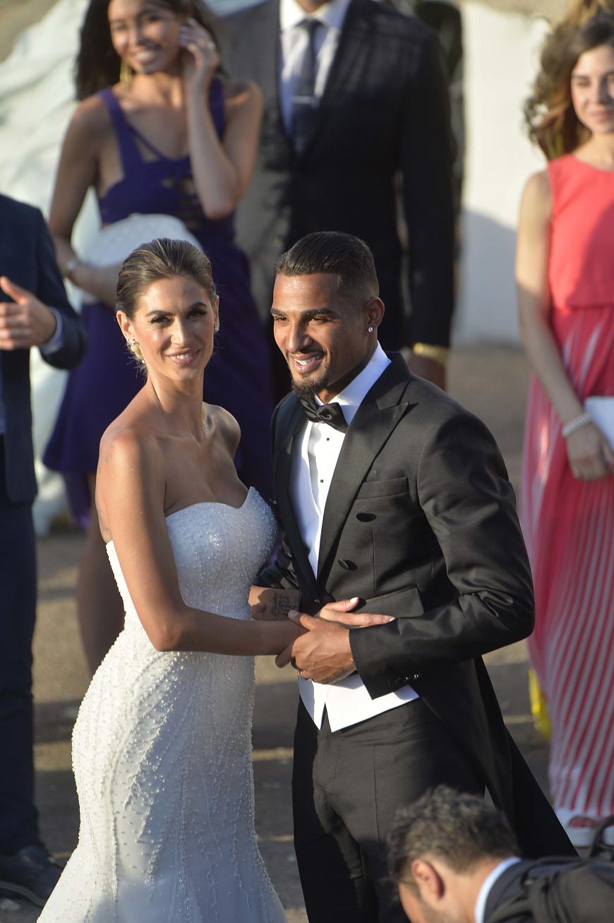 Kevin-Prince Boateng hat auf Sardinien Melissa Satta geehelicht.