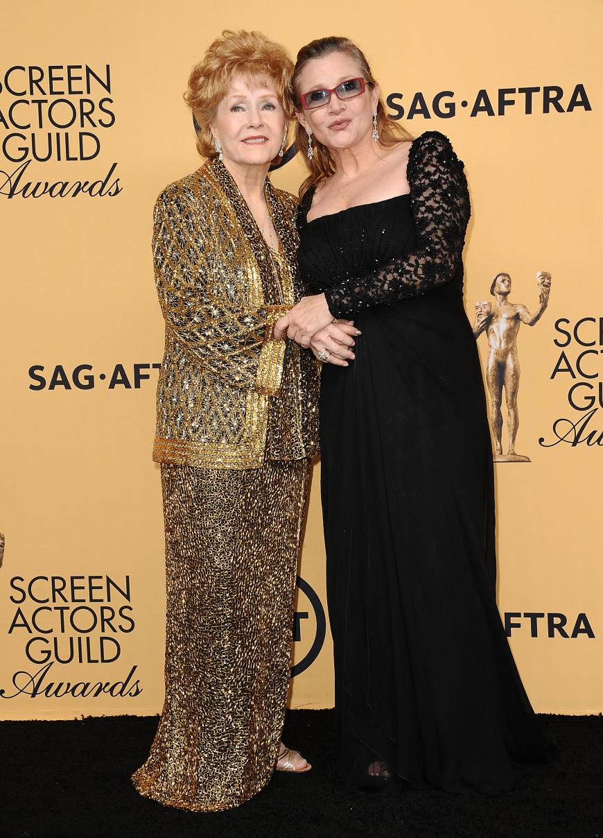 Debbie Reynolds und ihre Tochter Carrie Fisher, eine der letzten gemeinsamen Aufnahmen