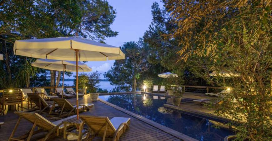 Die Anavilhanas Jungle Lodge liegt mitten in einem Nationalpark.