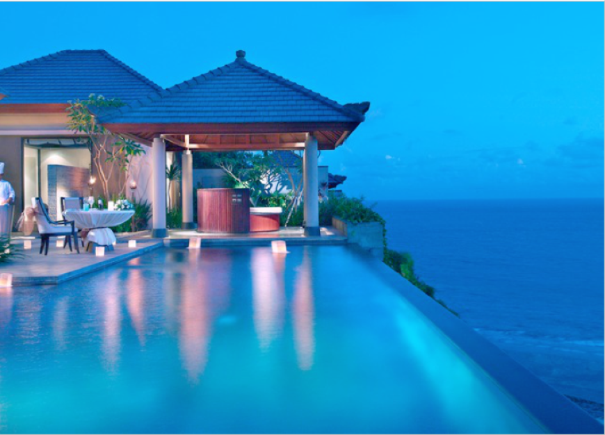 Wo hört der Pool auf und wo beginnt der Himmel?