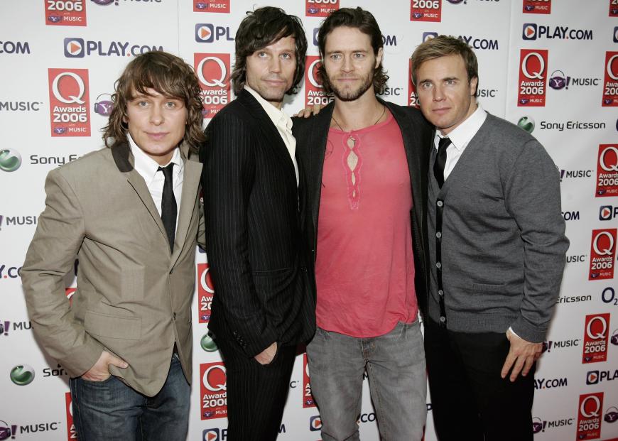 Gary Barlow (rechts) mit seinen Band-Kollegen von Take That: Mark, Jason und Howard (v. links)