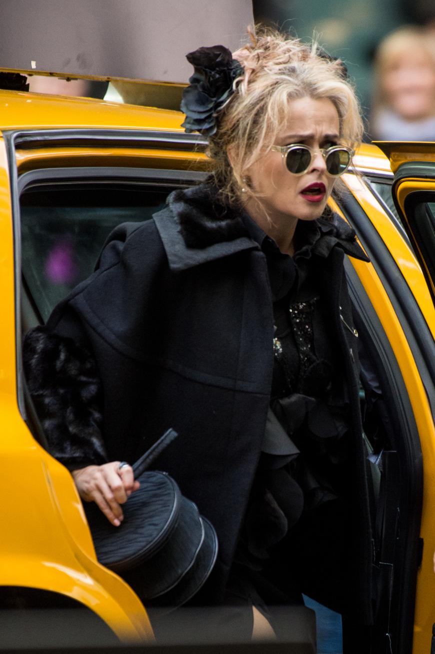 Helena Bonham Carter am Set von