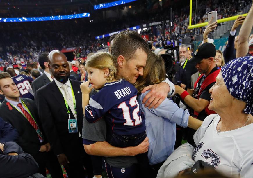 Tom Brady und Gisele Bündchen beim Super Bowl.