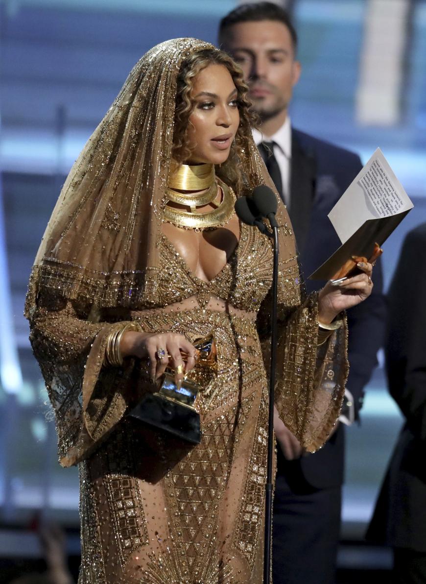 Beyoncé hielt eine lange Dankesrede bei den Grammys 2017.