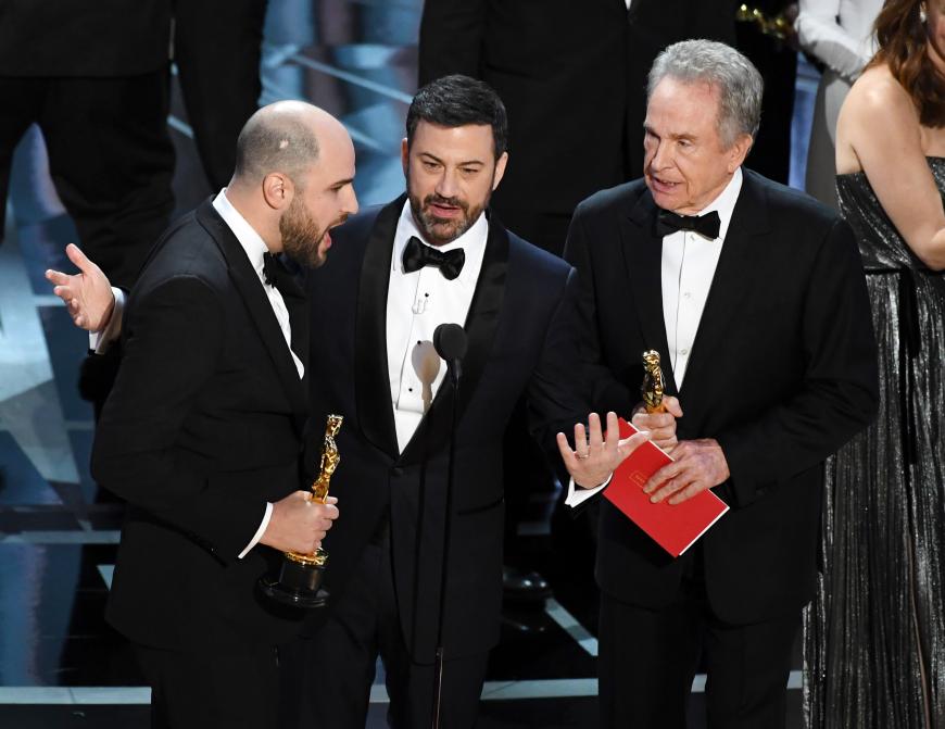 Laudator Warren Beatty kürte fälschlicherweise
