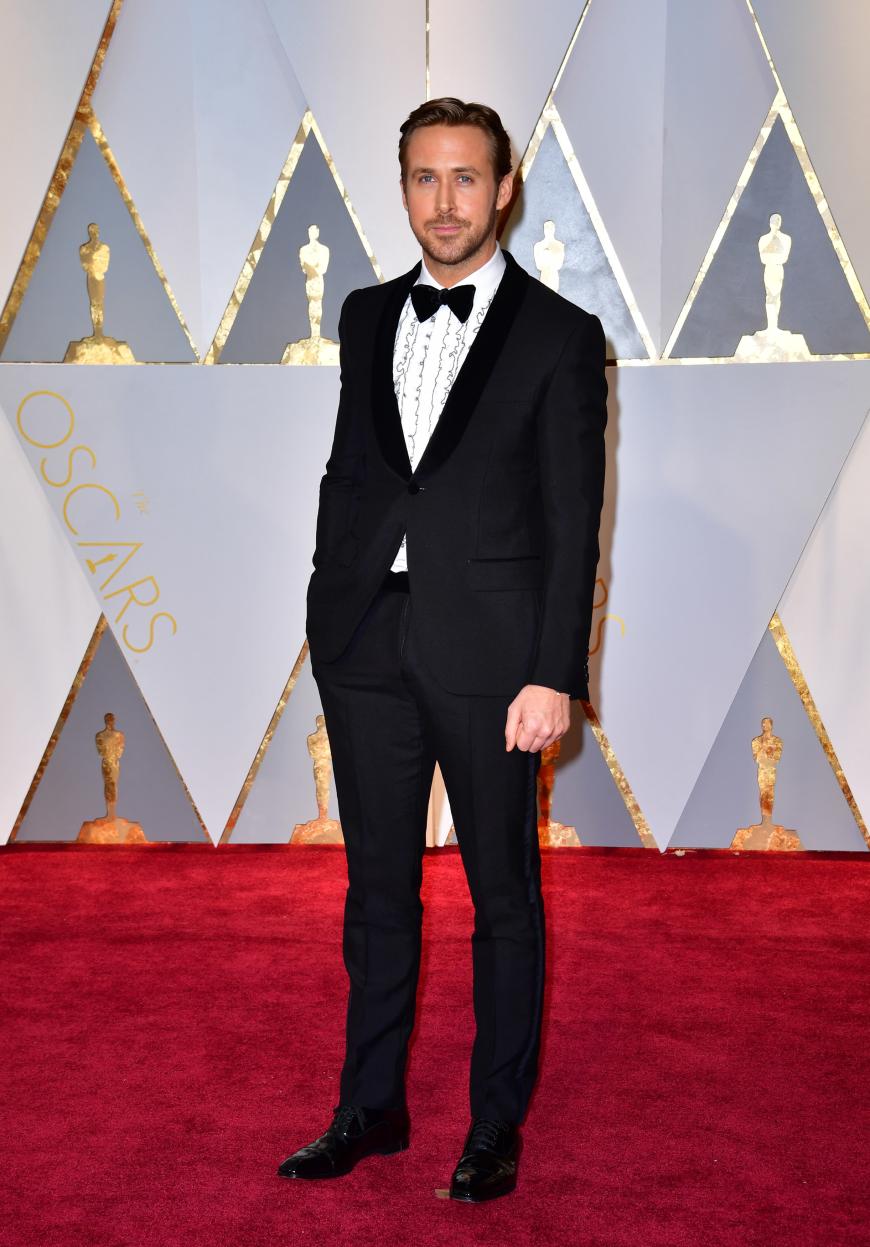 Ryan Gosling posierte ohne Eva Mendes bei den Oscars 2017.