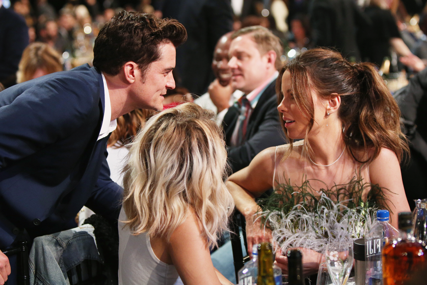 Charmeur: Orlando Bloom flirtet leidenschaftlich gern - hier mit Schauspielerin Kate Beckinsale.