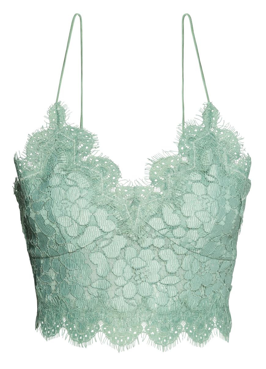 Das Cropped Top aus Spitze gibt es bald für ca. 10€ zu kaufen!