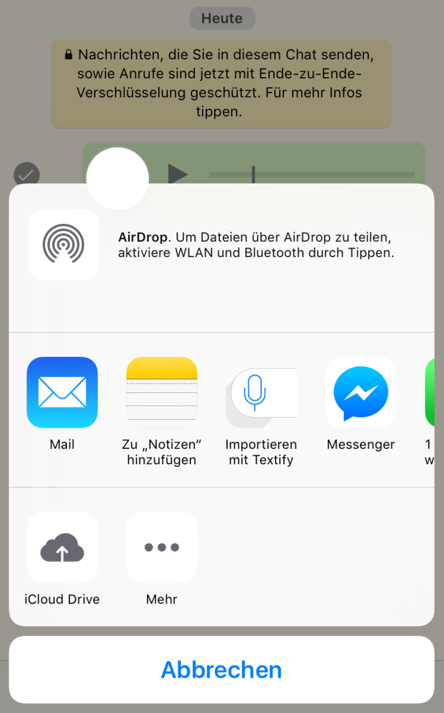 In dem geöffneten Fenster bei WhatsApp wählt ihr die App