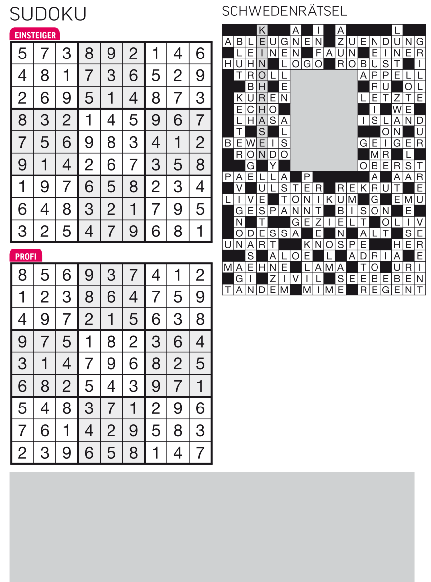 Sudoku- und Rätselauflösung ab Magazin 01/2015 - Bild 73