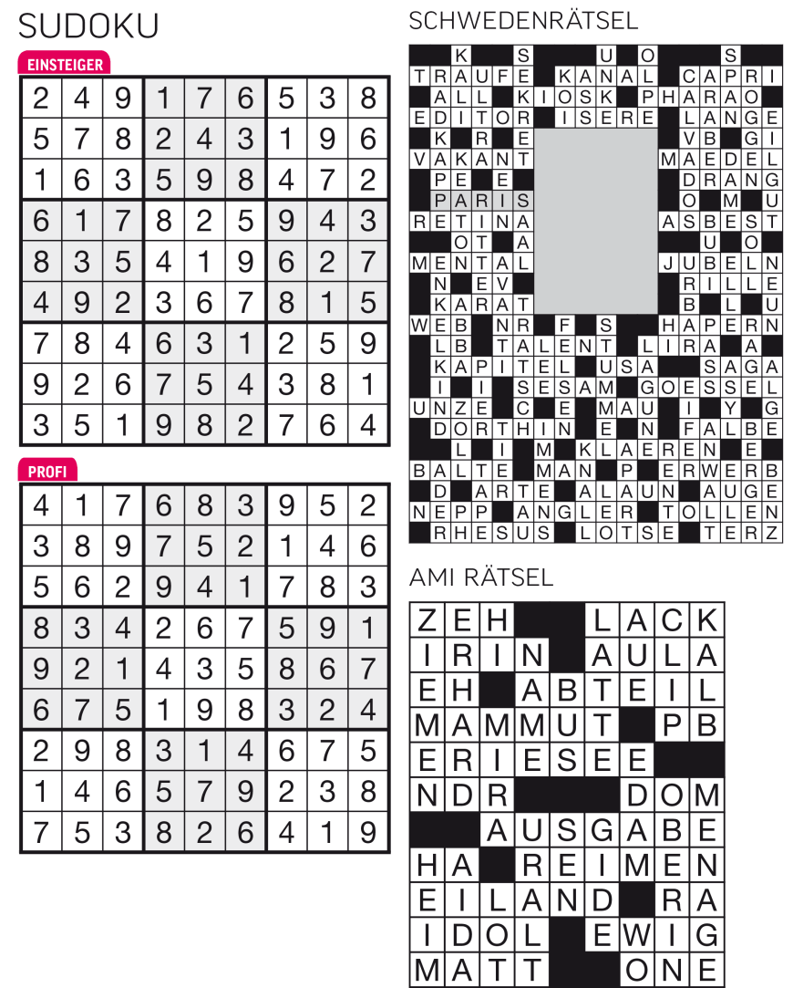 Sudoku- und Rätselauflösung ab Magazin 01/2015 - Bild 72