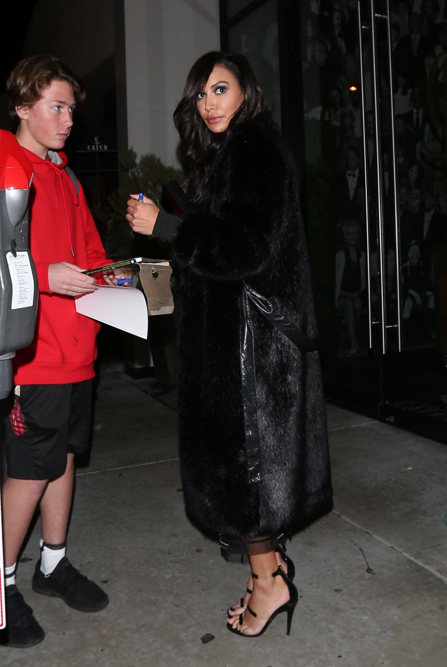 Naya Rivera wurde nach einem Abendessen mit David Spade in Los Angeles gesichtet.