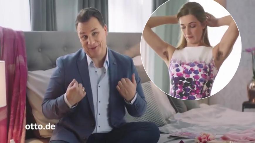 Achselbehaarung? Offenbar ein No-Go für das Unternehmen Otto. In einem neuen Werbespot mit Guido Maria Kretschmer äußert sich der Designer wie folgt: "In dem Kleid bist du wunderschön. Aber die beiden Rauhaardackel, die würde ich lieber Zuhause lassen".
