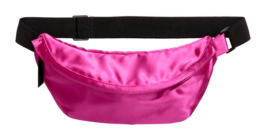 Man man, Peggy Bundy wäre neidisch auf diese Bauchtasche aus pinkem Satin! H&M, 20€.