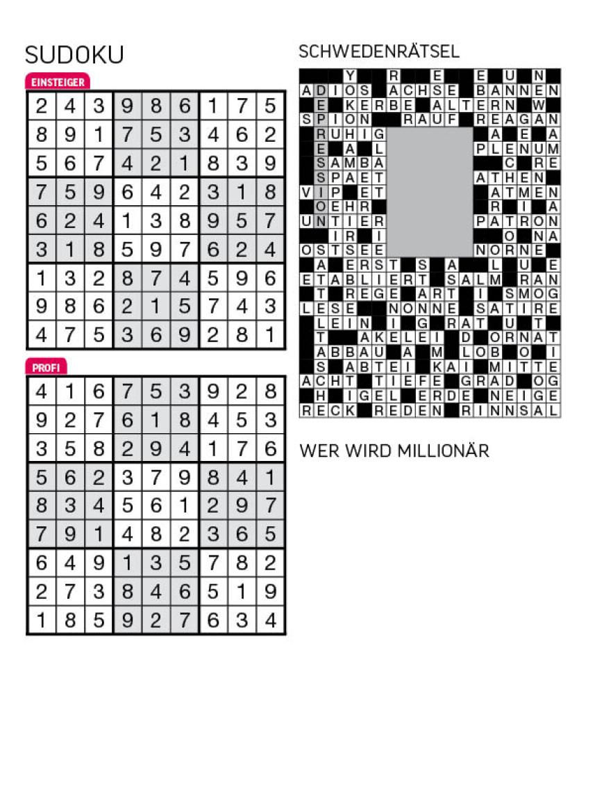 Sudoku- und Rätselauflösung ab Magazin 01/2015 - Bild 67