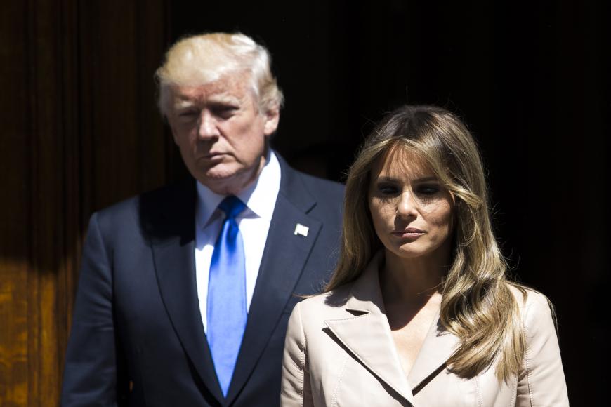 Kalte Blicke, steife Körperhaltung: Glücklich wirken Donald Trump und seine Ehefrau Melania Trump selten.