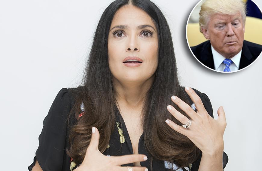 Auweia! Donald Trump versuchte Salma Hayek ihrem Freund auszuspannen.