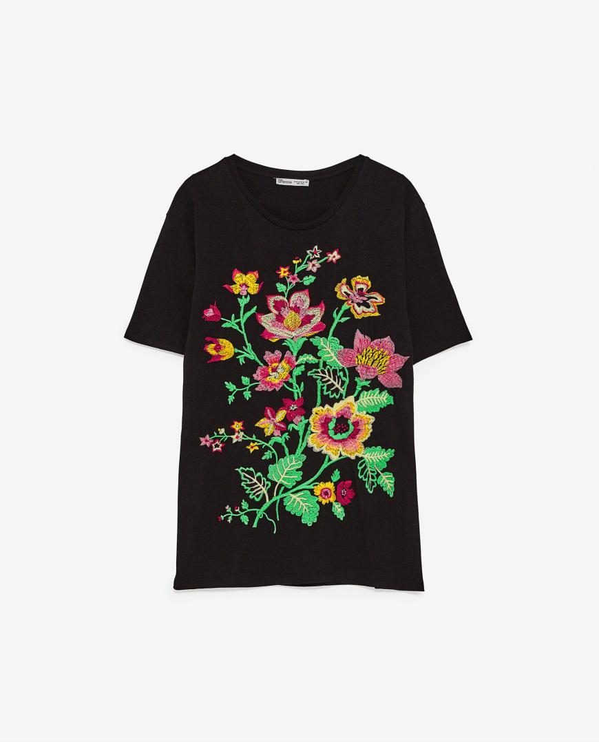 Von 16€ auf 10€ reduziert ist dieses coole, bestickte Shirt von Zara!