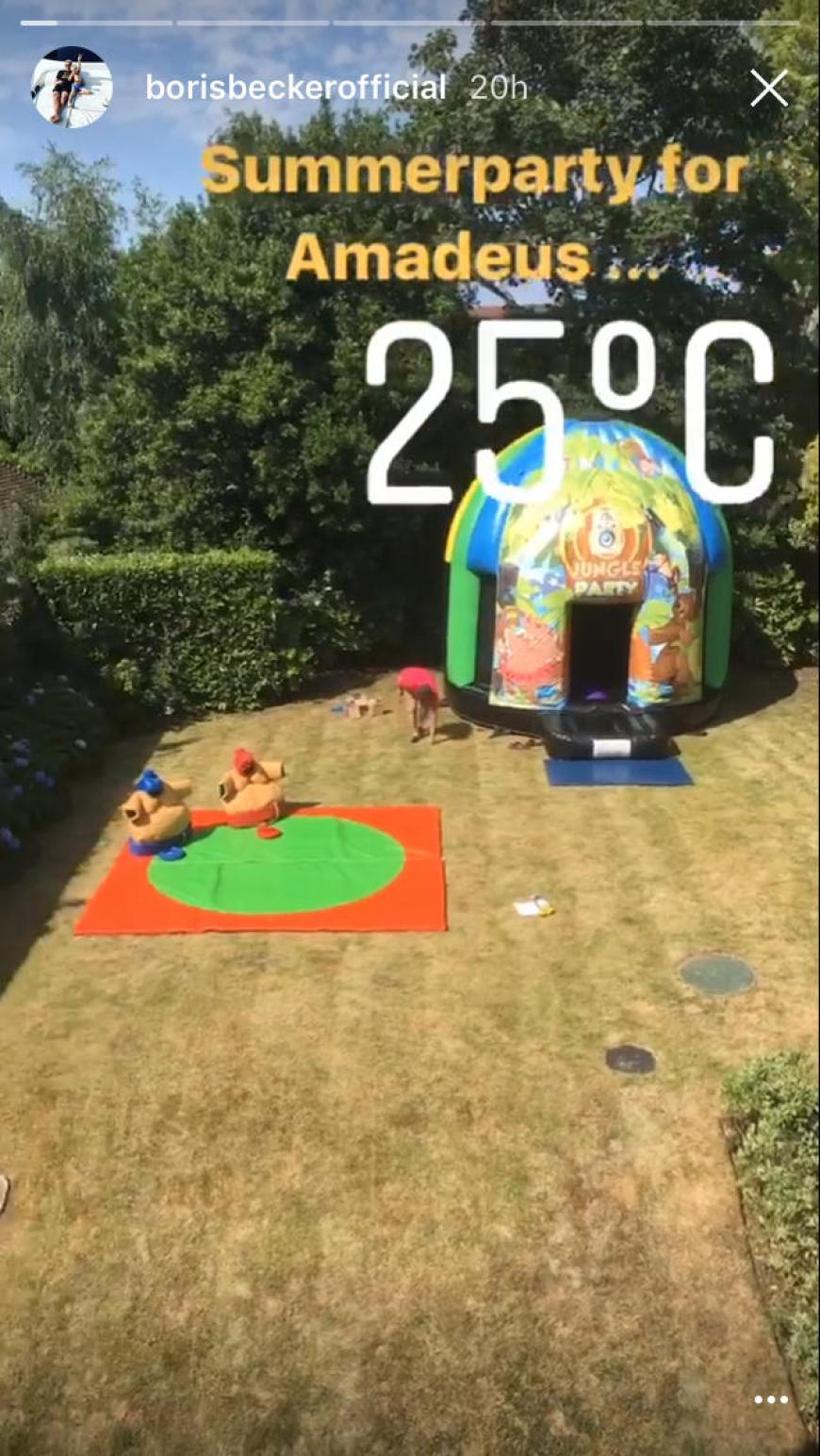 Doch die Beckers feiern erst Mal eine Sommerparty für Sohn Amadeus.