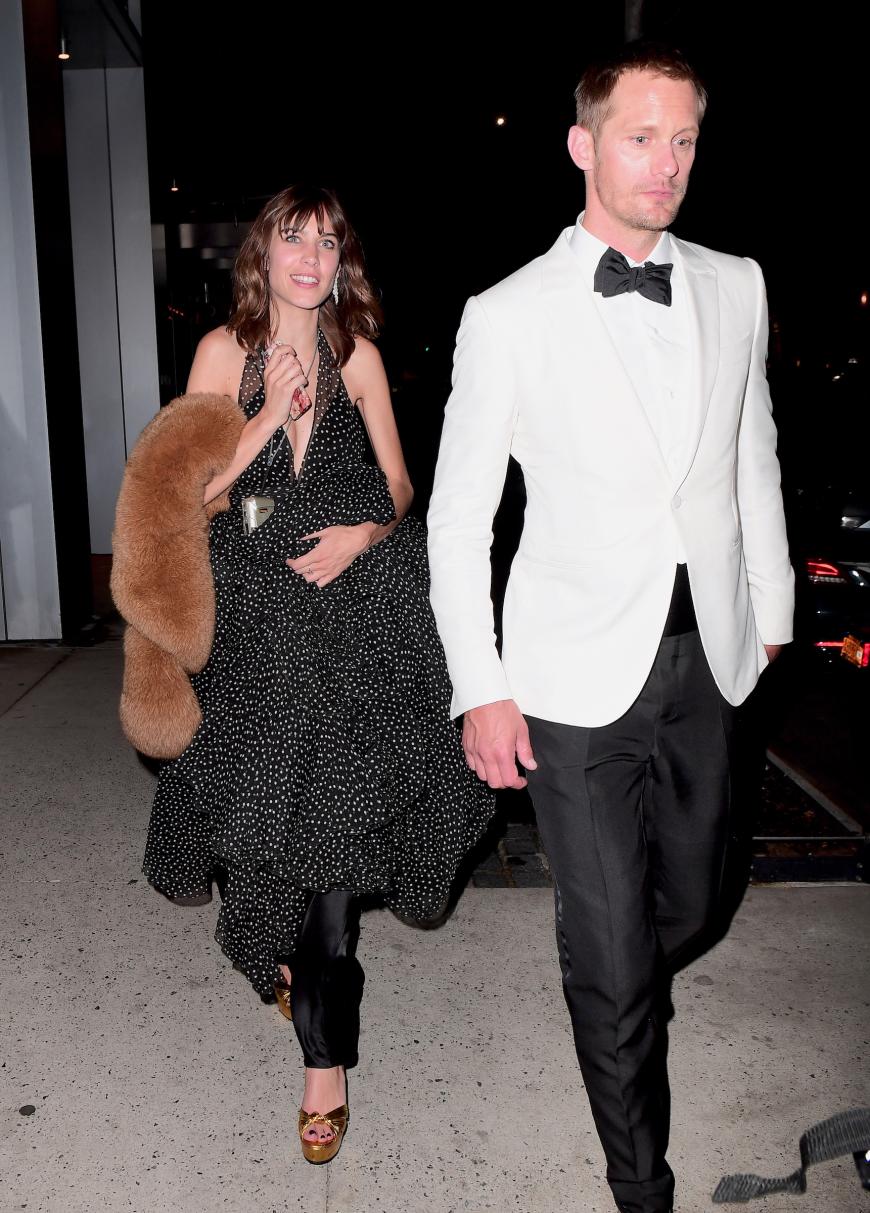 Seltener Anblick: Alexa Chung und Alexander Skarsgård gemeinsam bei einer After-Show Party im Mai.