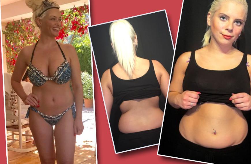 Daniela Katzenberger (l.) ist in top in shape, Jenny Frankhauser (r.) kämpft mit Figur-Frust. Während Jenny 10 Kummerkilos zugenommen hat, verlor die Katze fünf Kilo.
