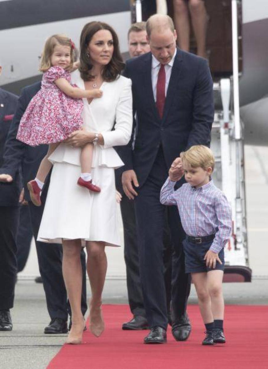 Das royale Paar entzückte mit seinen Kindern George und Charlotte in Polen.