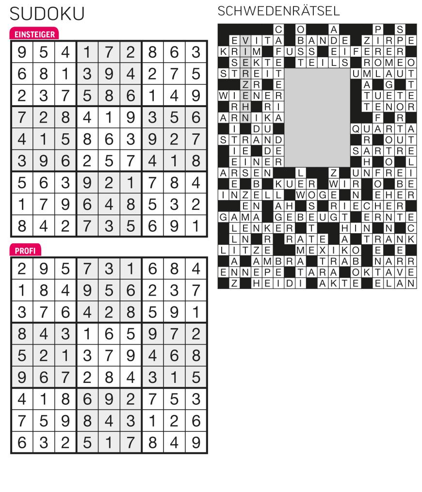 Sudoku- und Rätselauflösung ab Magazin 01/2015 - Bild 54