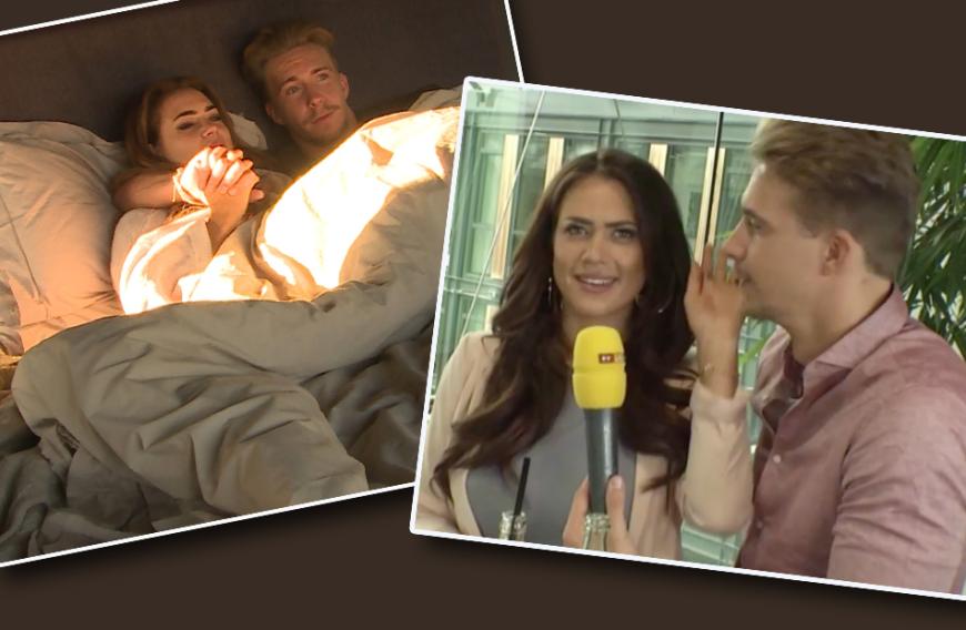 Lief schon was beim ersten Übernachtungsdate oder "erst" bei den Dreamdates (l.o.)? Als David sich im Interview verplappert, fängt er sich eine von Jessica Paszka ...