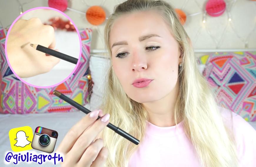 Ebenfalls unentbehrlich für den täglichen Look der Blondine ist ein Kajalstift von der Marke MAC in der Farbe