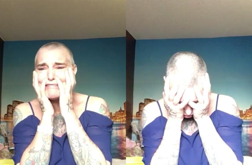 Im Facebook-Video wird deutlich: Sinéad O'Connor ist ein nervliches Wrack.