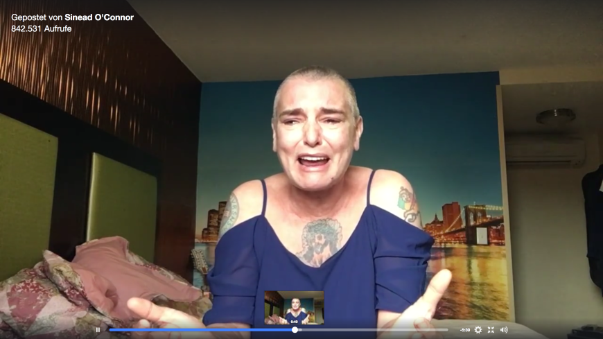 Emotionaler Ausbruch: Sinéad O'Connor weiß nicht mehr, wie es weitergehen soll.